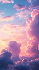 Dramatic sunset cloudscape with vibrant hues.