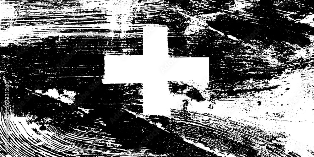 Poster seamless grunge texture with grainy plus symbol for art and design overlay