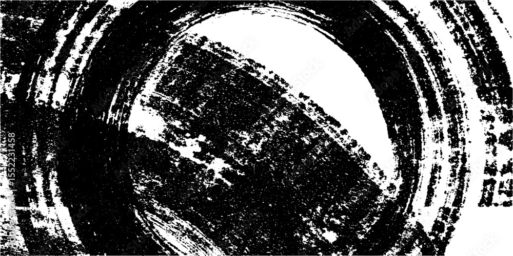 Poster grunge round splatter texture with photocopy noise for creative design