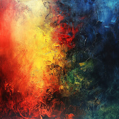 Abstract oil painting with vibrant colors and textured brushstrokes for artistic designs