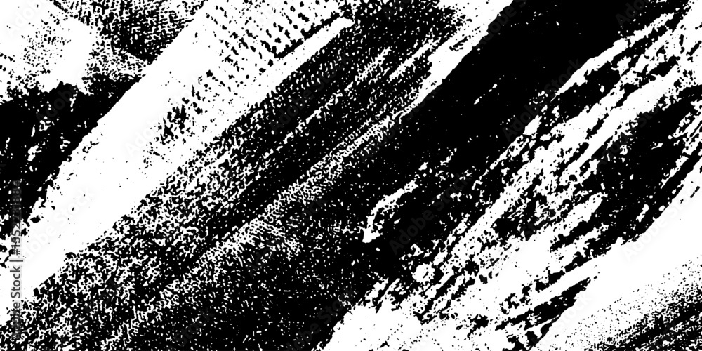 Poster Seamless scratched diagonal lines pattern with rough grunge texture for artistic background