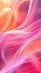Abstract flowing shapes in soft pink and orange tones.