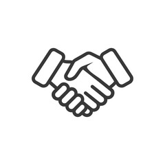 Obraz premium Bold Handshake Icon: Partnership, Agreement, and Collaboration Symbol
