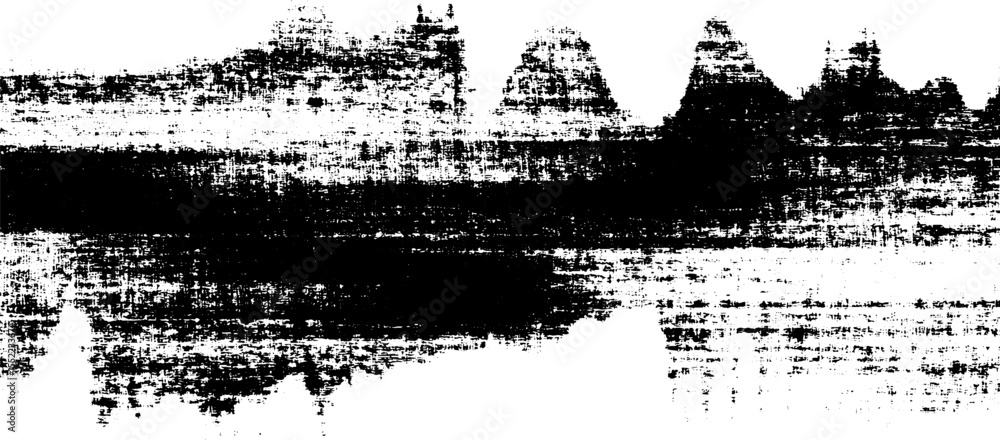 Aufkleber Seamless thin grunge texture with invisible cracks for design overlay or background