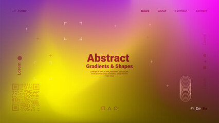 Bright gradients blend seamlessly with geometric shapes, creating a vibrant digital background ideal for enhancing design projects or presenting information in an eye-catching manner.