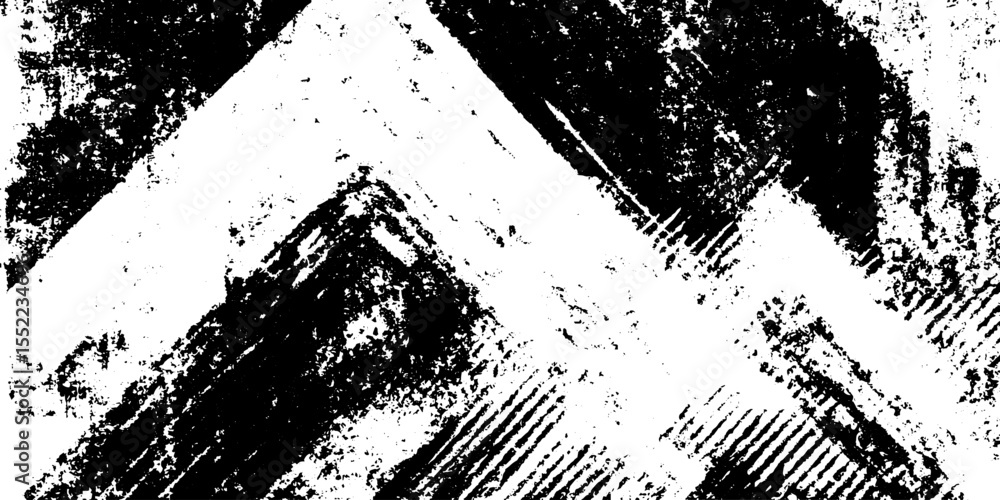 Aufkleber Seamless warning triangle pattern with grainy distressed effect for background design