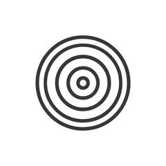 Concentric Circles: Minimalist Black Line Art on White Background, Target Design