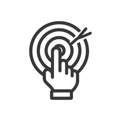 Finger Tapping Target: Minimalist Icon of Precision and Focus