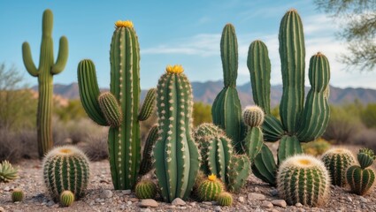 Cactus Ll. With Empty Copy Space For Text