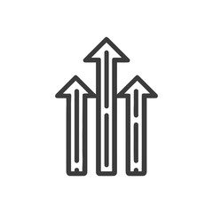 Fototapeta premium Ascending Arrows: Growth, Progress, and Upward Trajectory Icon
