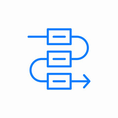 plan flow icon sign vector