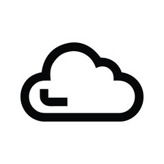 Obraz premium High-Quality Vector Cloud Icon with Modern Silhouette Design for Digital Projects and Graphic Resources on Adobe Stock Marketplace
