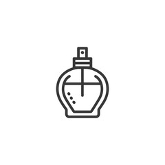 Obraz premium Elegant Perfume Bottle Outline: Minimalist Beauty Icon