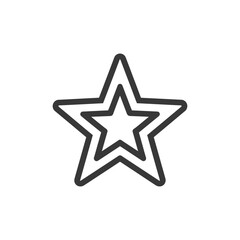 Obraz premium Double Star Icon: Bold Outline, Modern Design, Minimalist Symbol