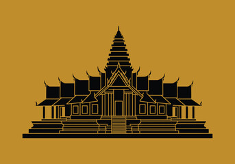 Vector Pagoda Illustration Isolated