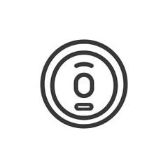 Minimalist Soda Can Top View Icon in Black and White