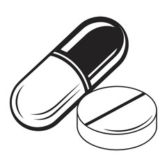 Obraz premium vector illustration of a pill