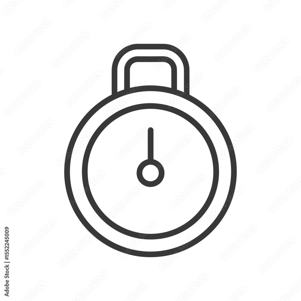 Poster minimalist stopwatch icon: precise timekeeping in simple design