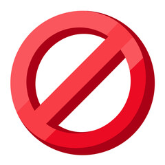 Fototapeta premium 3d render of a forbidden sign not allowed