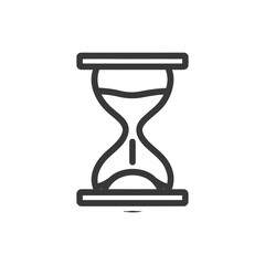 Minimalist Hourglass Icon: Time Passing Symbol in Simple Line Art