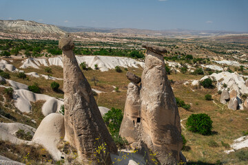 Nevsehir famous three beauties fairy chimneys