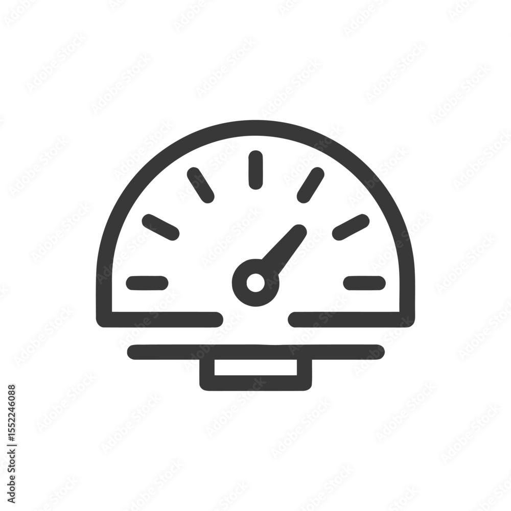 Poster sleek speedometer icon: modern design for performance tracking and measurement