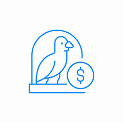 bird purchase icon sign vector