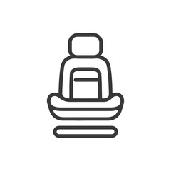 Obraz premium Minimalist Car Seat Icon: Automotive Interior Design Symbol