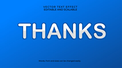 Editable thanks text style effect Lords text style theme Business word cloud on a blue background, featuring text concepts of marketing strategy, online service, and company success