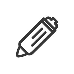 Fototapeta premium Bold Outline Icon: Gray Marker Pen on White Background, Minimalist Design