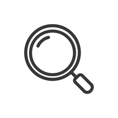 Simple Magnifying Glass Icon, Search and Discovery Symbol, Minimalist Design