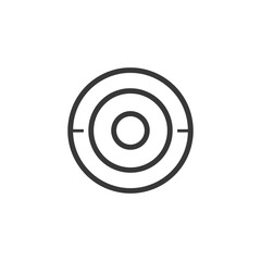 Minimalist Target Icon: Concentric Circles with Horizontal Line Segments