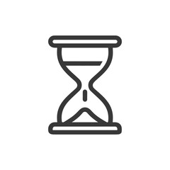Minimalist Hourglass Icon: Time, Deadline, and Countdown Symbol