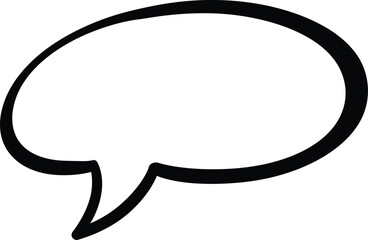 Oval Speech Bubble Outline - AI Generative
