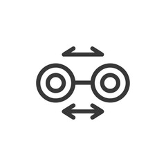 Interconnected Circles with Arrows: A Minimalist Icon of Exchange and Connection