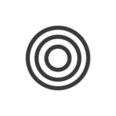 Concentric Circles: Minimalist Graphic Design with Bold Black Lines on White Background