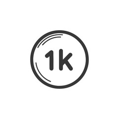 Simple, Stylish 1K Milestone Graphic Design