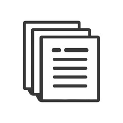 Stacked Documents Icon: Minimalist Design for Files and Paperwork