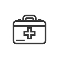 Obraz premium Minimalist First Aid Kit Icon with Bold Lines and Clean Design