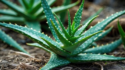 Obraz premium Aloe vera is a popular medicinal plant for health and beauty.