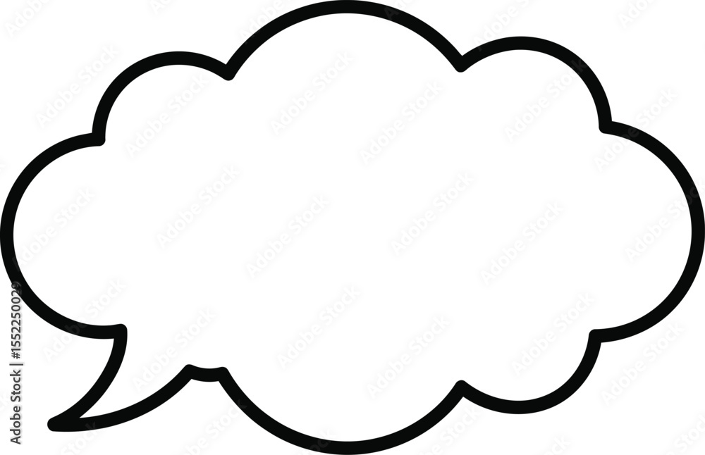 Poster speech bubble cloud shape outline - ai generative