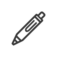 Fototapeta premium Minimalist Pen Icon: Sleek Design on White Background