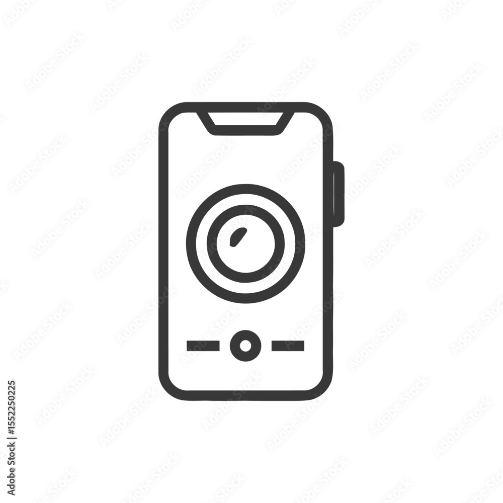 Poster minimalist smart home device icon with circular control