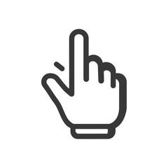 Fototapeta premium Minimalist Hand Cursor Icon with Pointing Finger on White Background