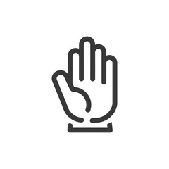 Obraz premium Minimalist Hand Icon: Stop Gesture, Flat Design, Vector Illustration