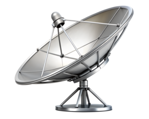 satellite dish antenna isolated on white background. PNG Transparent file type with high definition quality And vibrant color grading Available.