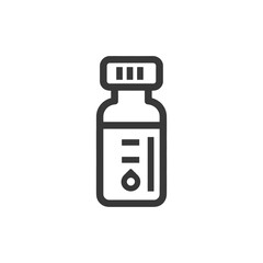 Minimalist Icon of Medicine Bottle with Liquid Drop Symbol