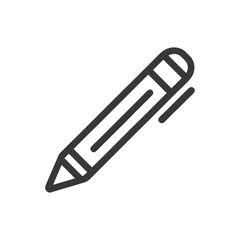 Fototapeta premium Minimalist Pen Icon: Bold Outline on White Background