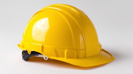 Bright Yellow Hard Hat Safety Equipment Construction Worker Protection Industrial Helmet Secure Headgear Professional Workwear Reliable Safety Gear Durable Protective Headwear     
