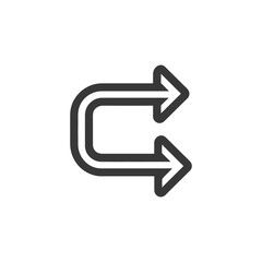 Double-Headed Arrow Icon: Bold, Minimalist Design on White Background